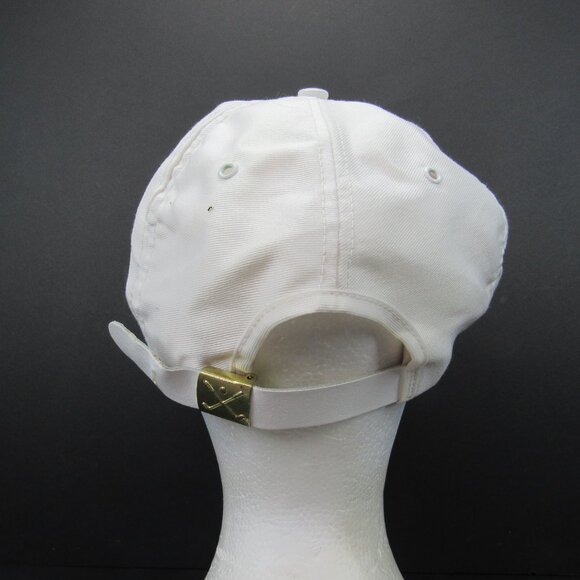 First Macon Bank & Trust Graphic Logo Men White Wide Brim Adj Strap Back Cap Hat - Picture 8 of 10